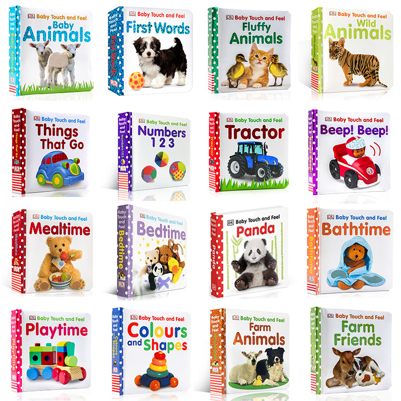 宝宝触摸书英文原版亲子纸板书