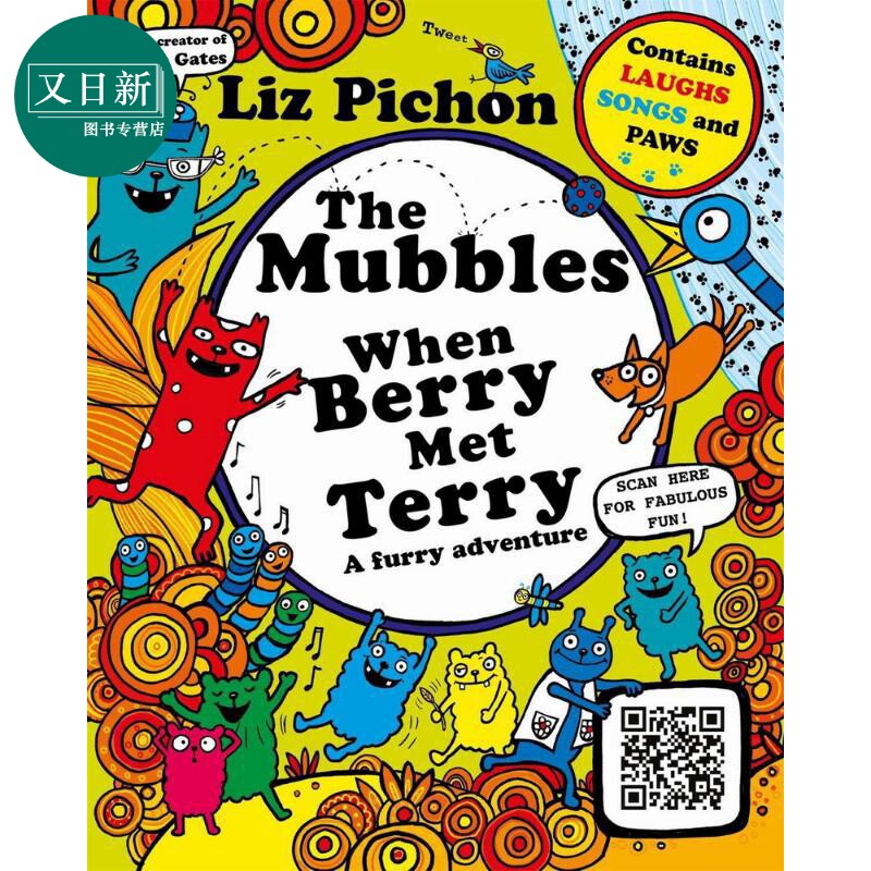 桥梁漫画 微笑岛上的嘻哈一族2 The Mubbles 2 When Berry Met Terry 英文原版 小初文学儿童漫画故事 图画小说 又日新