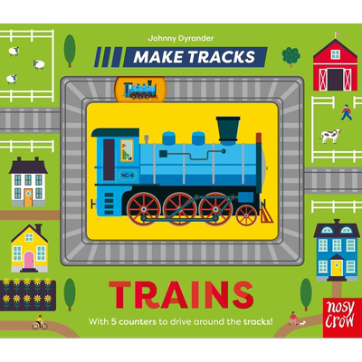 Make Tracks: Trains 火车轨道 英文原版 儿童纸板书绘本 活动与玩具书 精品绘本 进口图书 交通工具主题童书 又日新