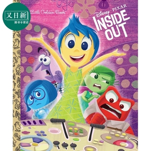 动画电影故事书 又日新 Inside 儿童情感情绪读物 进口童书 迪士尼系列 儿童故事绘本 英文原版 Out 头脑特工队1 小金书