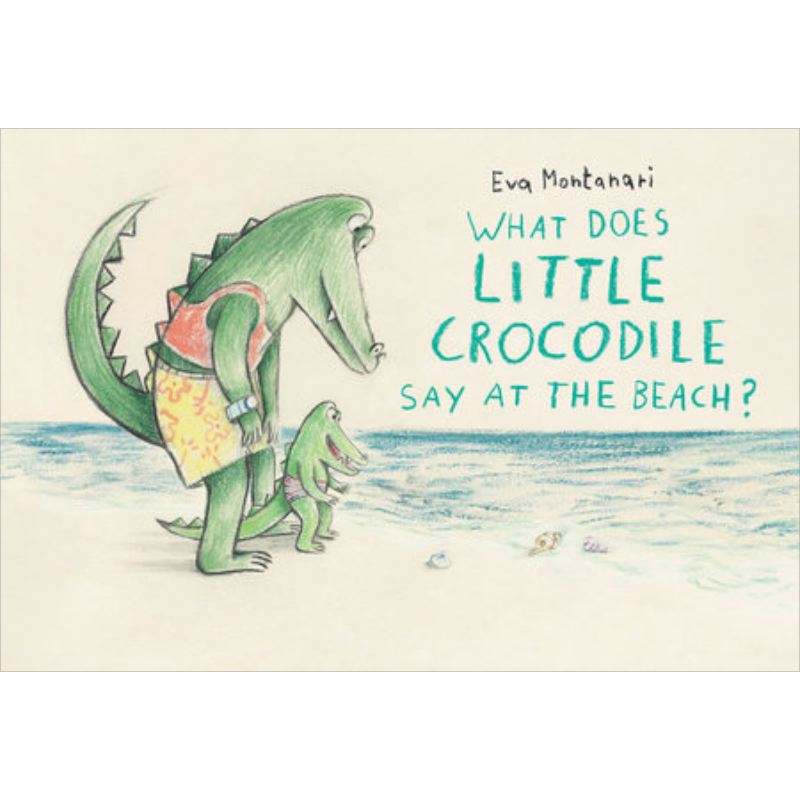 Eva Montanari 小鳄鱼在海滩 What Crocodile Say Beach 儿童绘本 动物故事图画书 亲子朗读 英文原版 进口图书 又日新