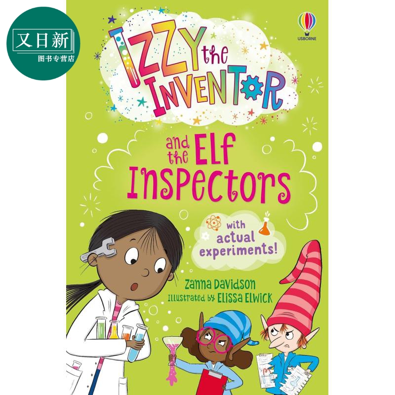 预售 伊兹与精灵检查员 Izzy the Inventor and the Elf Inspectors 英文原版 黑白插图图画章节书 儿童读物 进口童书 又日新