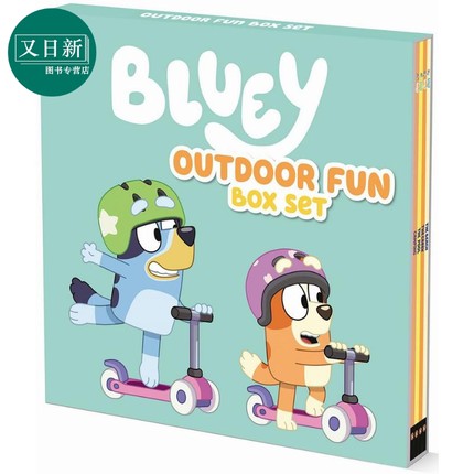 小蓝狗布鲁伊 户外趣味4册套装 Bluey Outdoor Fun Box Set 英文原版 儿童绘本套装 卡通动画故事图画书 精品绘本 又日新