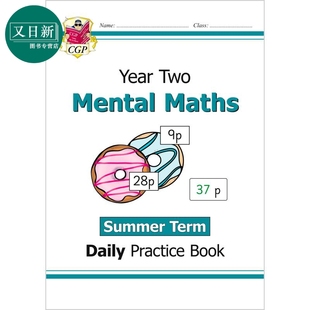 预售 学期 Practice New Mental KS1 第2年 又日新 Year 新 心算日常练习书 夏季 Daily Maths Book CGP教辅 英国原版