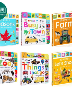 My First DK 启蒙系列6册 低幼儿童低幼亲子启蒙绘本 学龄前早教幼教认知读物 纸板书 英文原版 进口图书 0-5岁