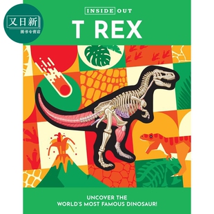 儿童科普绘本 Out 英文原版 Inside 动物故事图画书 12岁儿童读物 Rex 又日新 探寻暴龙 恐龙百科知识图书 进口图书