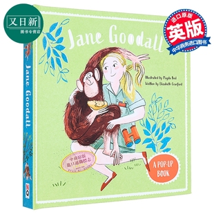 Pop 又日新 立体书 英文原版 科学家 珍.古道尔 儿童立体绘本故事书人物传记 Sciencist 精装 立体 Jane 进口 Goodall