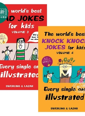 很好笑的笑话第二季2册 很好笑的笑话3-4 The World's Best Dad Jokes for Kids vol.3-4 幽默搞笑 益智插画童书