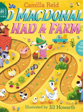 卡米拉·里德 老麦当劳农场的农场 Old Macdonald had a Farm 英文原版 幼儿纸板书 童谣计数书 亲子绘本低幼童书 又日新