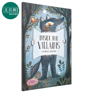 儿童幻想 英文原版 我知道你在想什么 互动游戏书 翻翻书 Villains the Inside Perrin 法国插画师Clotilde