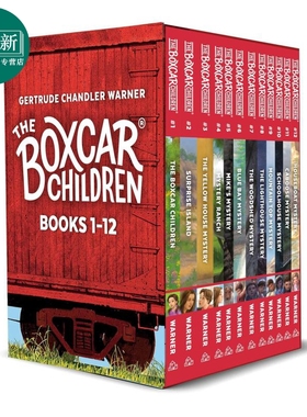 棚车少年 英文版1-12 The Boxcar Children 礼盒装 英文原版进口 儿童读物 冒险探险小说 儿童家庭成长文学读物 又日新