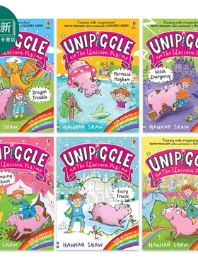 Unipiggle 英文原版 独角猪系列合集 章节书图像小说 Camping Chaos Dragon Trouble Fairy Freeze Unicorn Muddle 又日新