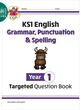 英国CGP KS1 English Targeted Question Book: Grammar, Punctuation & Spelling - Year 1 又日新