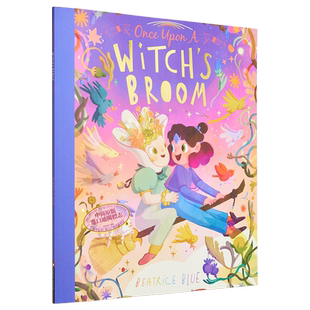Beatrice Blue Once Upon a Witchs Broom 从前有个小魔法师 儿童绘本 故事图画书 英文原版 进口图书 又日新
