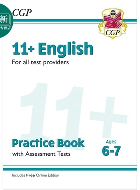 英国CGP原版 New 11+ English Practice Book & Assessment Tests - Ages 6-7 (for all test providers) 又日新