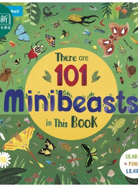 101昆虫在这里There are 101 Minibeasts in This Book英文原版 儿童动物图画书 翻翻纸板书2-6岁 配对游戏活动书 又日新