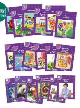 预售 Jolly Phonics Purple Readers Complete Set Level 5 快乐自然拼读读物紫色等级18本套装 5级 英文原版分级读物 又日新