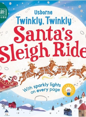 发光书 圣诞雪橇 Twinkly Twinkly Santas Sleigh Ride 英文原版 幼儿纸板书 亲子读物 绘本图画故事书 进口童书 又日新