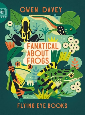 动物大世界 青蛙 Owen Davey Fanatical About Frogs 英文原版 儿童科普绘本 知识百科图画书 进口儿童读物6-12岁 又日新