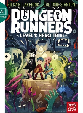 预售 奔跑者1 Dungeon Runners Hero Tria 英文原版 小初文学 儿童文学 奇幻冒险小说 章节故事书 插图精美 进口童书 又日新