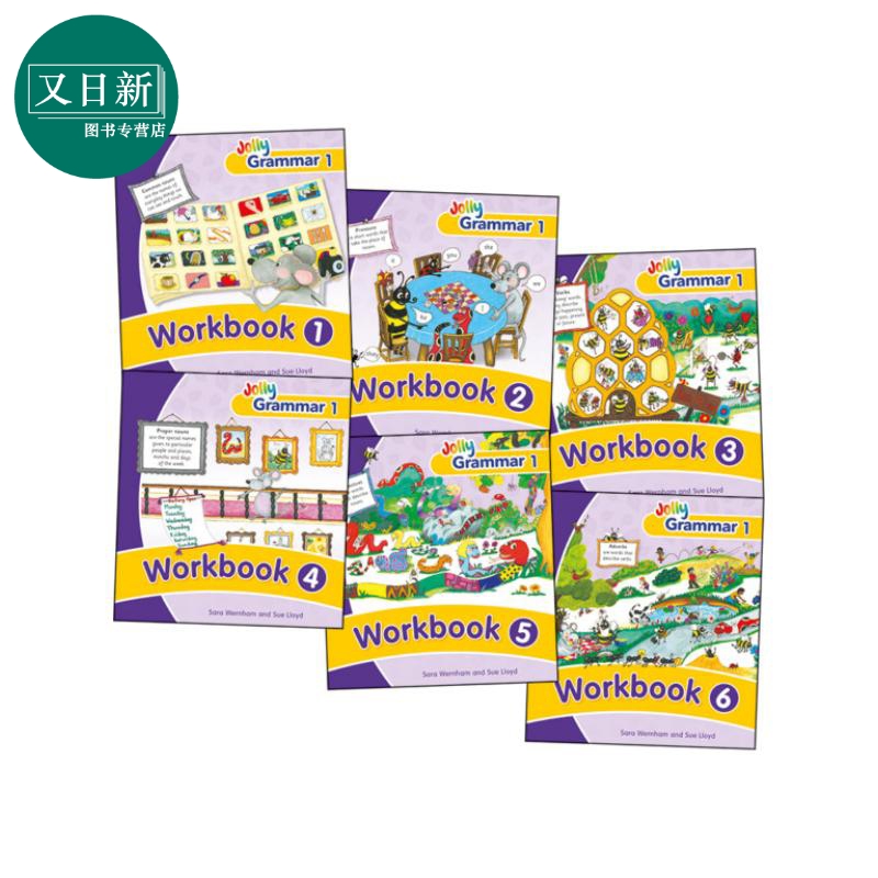 快乐语法1 练习册1-6 手写体字母 英式英语版 Jolly Grammar 1 Workbooks 1-6 In Precursive Letters 英文原版 又日新