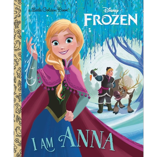 小金书 冰雪奇缘 我是安娜 I Am Anna Little Golden Book (Disney Frozen)英文原版 儿童绘本 图画故事书 精装 又日新