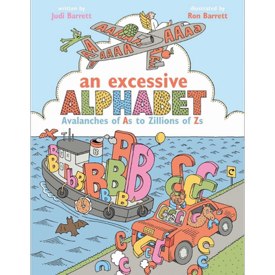 过多的字母 Ron Barrett Excessive Alphabet 英文原版 儿童绘本 字母词汇图画书 精装绘本 从很多a到无数Z的雪崩 又日新