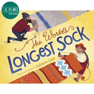 World 又日新 进口儿童读物 儿童绘本 Law The 故事图画书 Longest 精品绘本 长袜子比赛Juliann Sock 精装 英文原版