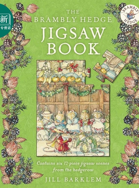 野蔷薇村的故事 拼图书 The Brambly Hedge Jigsaw Book 英文原版 儿童绘本故事 12块拼图玩具书 精装进口 3岁+  又日新