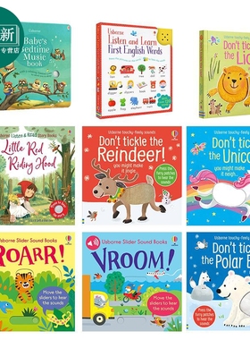 Usborne 英文原版 尤斯伯恩儿童发声书音乐书合集 亲子幼儿互动书英语启蒙 Listen and learn first English words 又日新