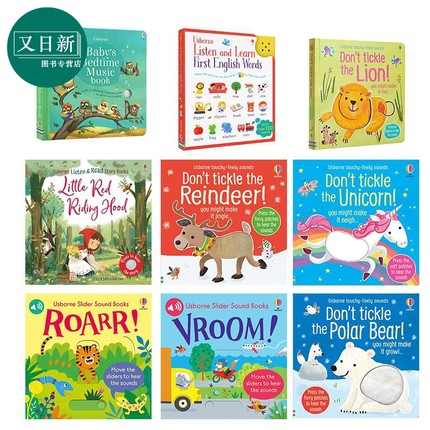 Usborne 英文原版 尤斯伯恩儿童发声书音乐书合集 亲子幼儿互动书英语启蒙 Listen and learn first English words 又日新