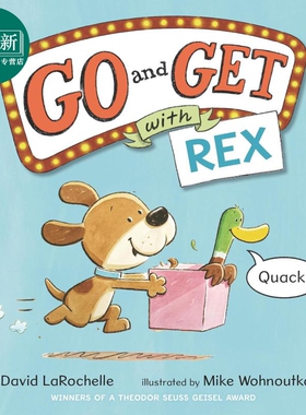 预售 雷克斯的拼词游戏 Go and Get with Rex 英文原版 儿童游戏学习绘本 精装进口 4-8岁 滑稽有趣 引人发笑的读物 又日新