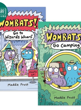 英文原版桥梁漫画 考拉袋熊冒险记2册 Wombats 1-2 Go To Wizards Wharf Go Camping 儿童图画图像小说故事书 又日新