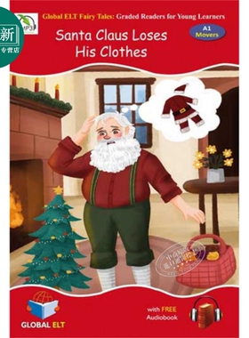剑桥KET/PET考试辅助英文原版分级阅读附音频及习题答案 Santa Claus Loses His Clothes Level A1 Movers 圣诞老人弄丢衣服