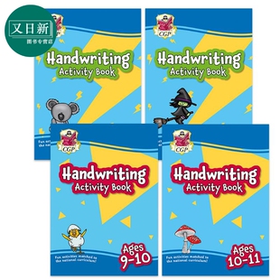 预售 英国CGP原版 New Handwriting Activity Book 7-11岁小学三四五六年级书写活动练习册4册套装Ages 7-11 Year 3-6  又日新