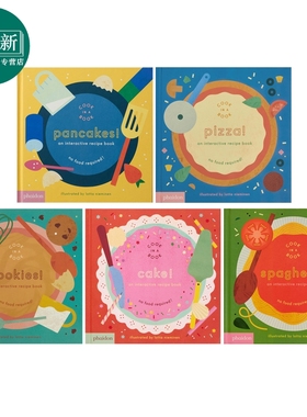 互动食谱 5册 An Interactive Recipe Book 煎饼意粉曲奇比萨蛋糕 Pancakes Spaghetti 英文原版 儿童纸板书绘本 又日新