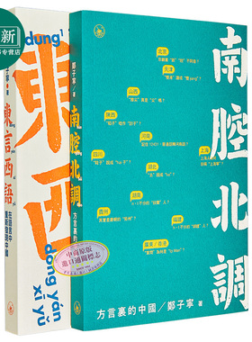 郑子宁 汉语地方语言学2册套装 东言西语 在语言中重新发现中国 南腔北调 方言里的中国 三联书店 历史文化故事 又日新