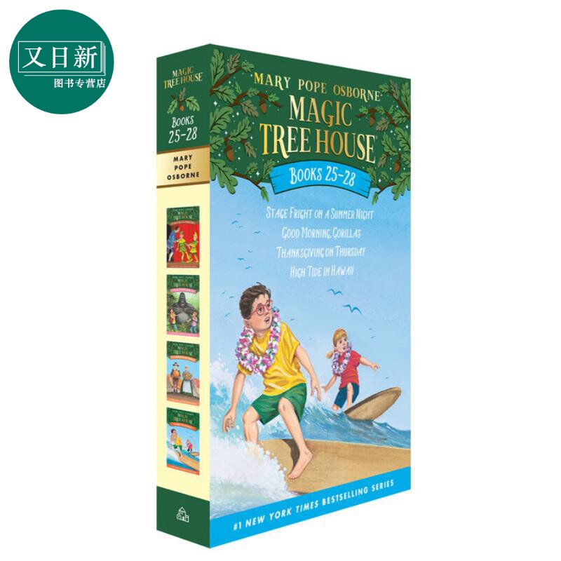 预售 Magic Tree House Volumes 神奇树屋卷25-28套装 英文原版进口小初文学 6-9岁 儿童章节桥梁书 Mary Pope Osborne 又日新