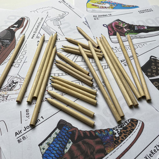 球鞋客制 diy手绘线稿图片模板彩色铅笔画笔