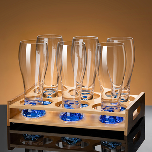 轻奢高档大容量蓝山啤酒杯家用水晶玻璃精酿扎啤杯子套装 2025新款