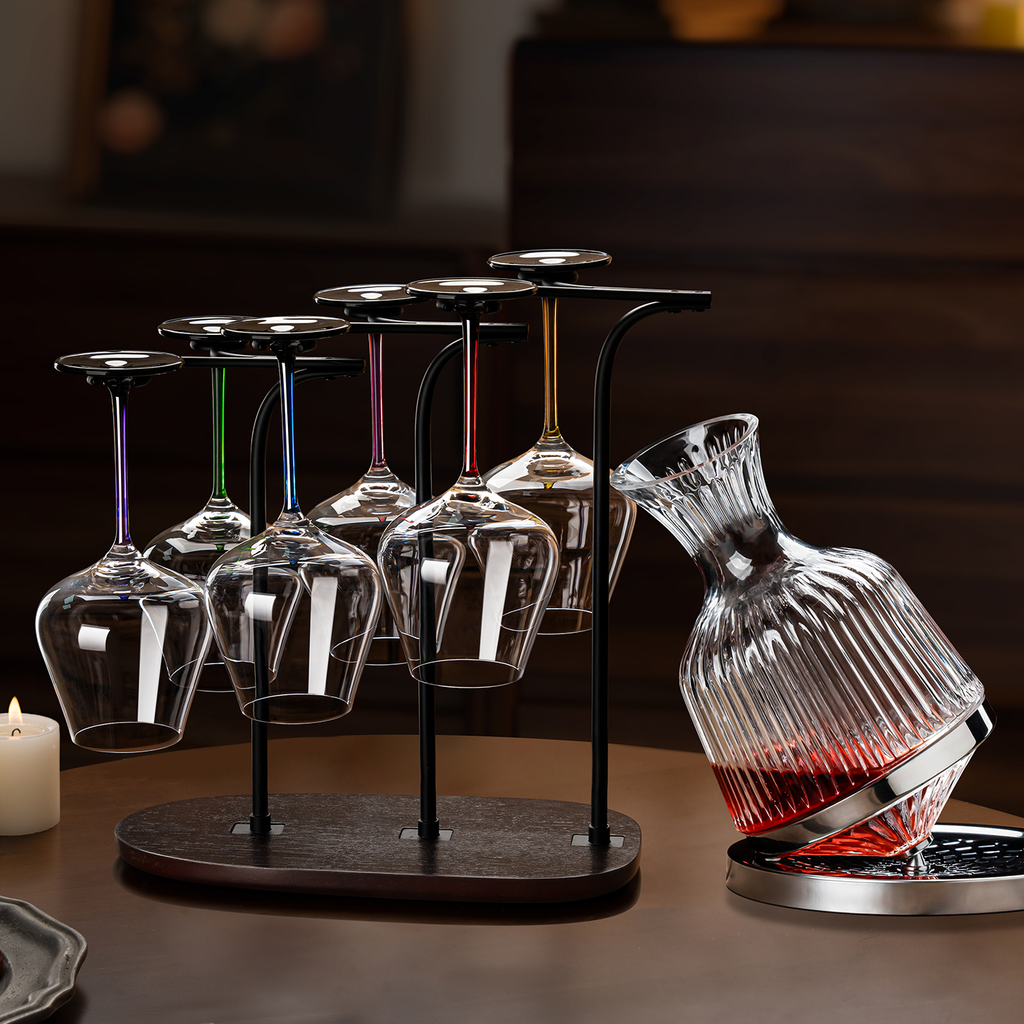 轻奢红酒杯套装家用高级感醒酒器