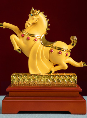 立马发财金马摆件招财聚宝马高档马年吉祥物乔迁开业礼品马到成功