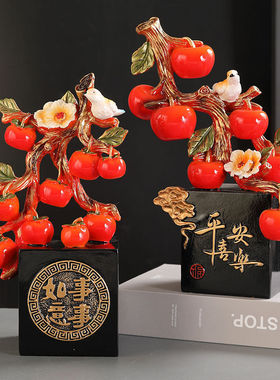 新款平安喜乐摆件客厅酒柜电视柜玄关家居装饰品乔迁新居轻奢高档