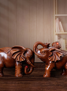 大象摆件一对西双版纳云南傣族泰国礼物纪念品地摊工艺品货源批发