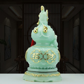 招财玉石葫芦摆件客厅玄关酒柜电视柜博古架家居装 饰乔迁新居礼品