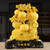 福禄平安苹果摆件中式 饰乔迁新居礼品 大吉大利桔子客厅电视酒柜装