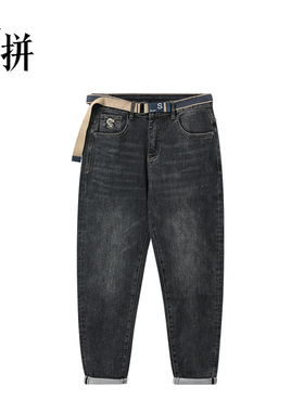 素拼男装秋冬新款男士牛仔裤休闲小脚长裤SPBZK457064AM2