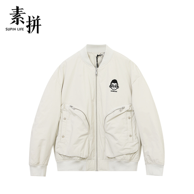 素拼潮无帽休闲常规潮鹅绒服潮