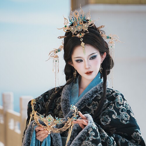 清月鹿鸣【雀翎仙】古风神女发饰