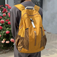 Shanmu Shanzhuang foldable backpack: Men's ultra-light and portable, double-shoulder, women's large capacity, thin and light storage, 27-liter new travel style thumbnail 7